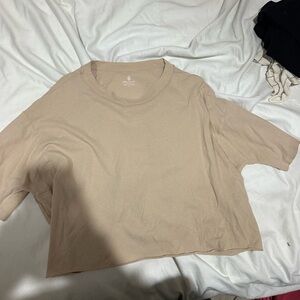 FP Movement by Free People Beige Short Sleeve Tee